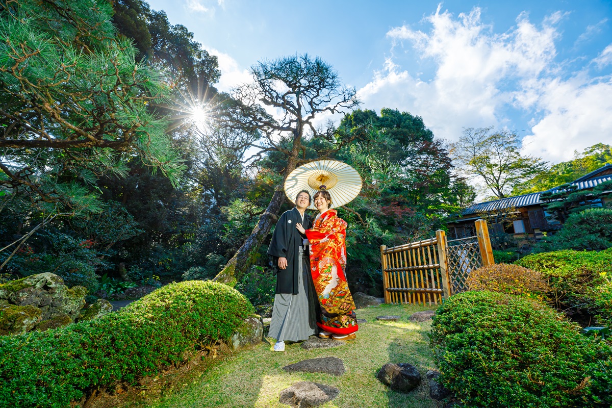 館内や日本庭園での写真撮影